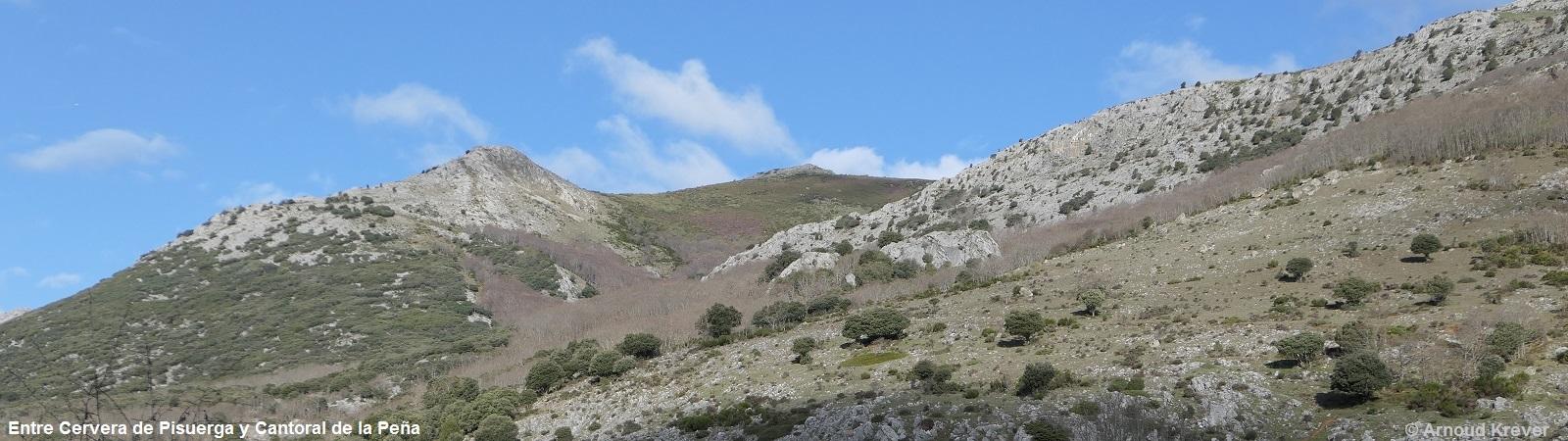 22Olv (634) De camino tussen Cervera de Pisuerga en Cantoral de la Pena, uitzicht naar het W